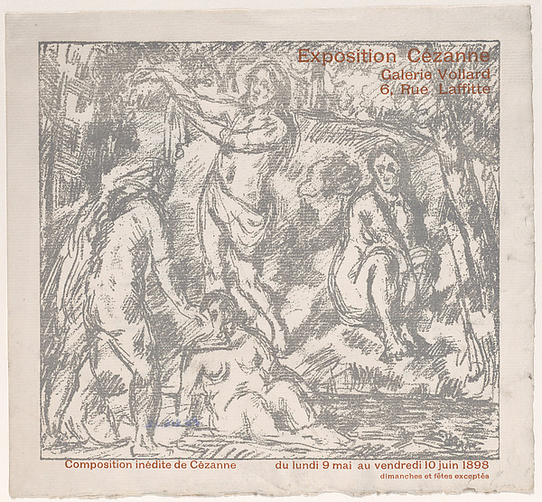 Exhibition Announcement and Catalogue for a Cézanne show at the Galerie Vollard (May 9–June 10, 1898)